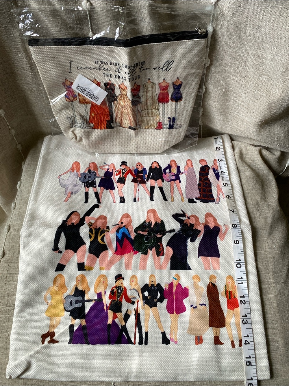 Taylor Swift The Eras Tour Artwork Tote Bag & Make-up pouch